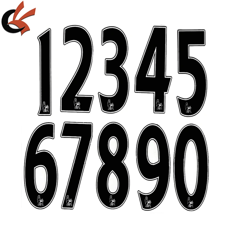 custom football jersey plastisol number transfers