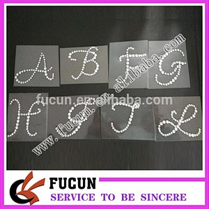 Customized Acrylic Rhinestone Letter Stickers On Rhinestones