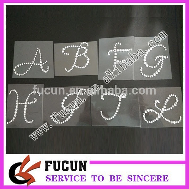Customized Acrylic Rhinestone Letter Stickers On Rhinestones