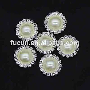 wholesale latest style shinning strass stone pearl buckle for wedding invitation