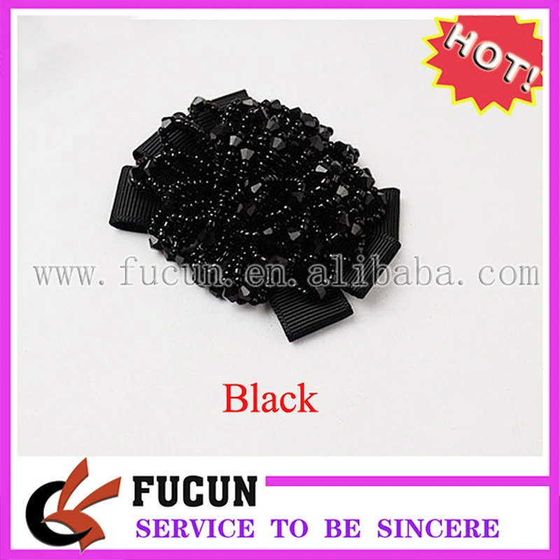 purplish blue glass black fabric removable shoe clip for lady shoe