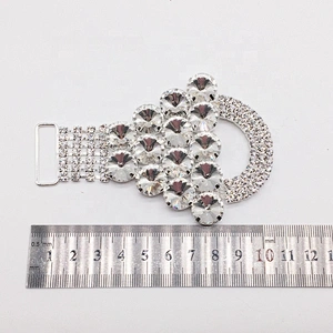 High Quality Jewelry Glass Metal Swimwear Buckle Parts Crystal Bikini Connectors