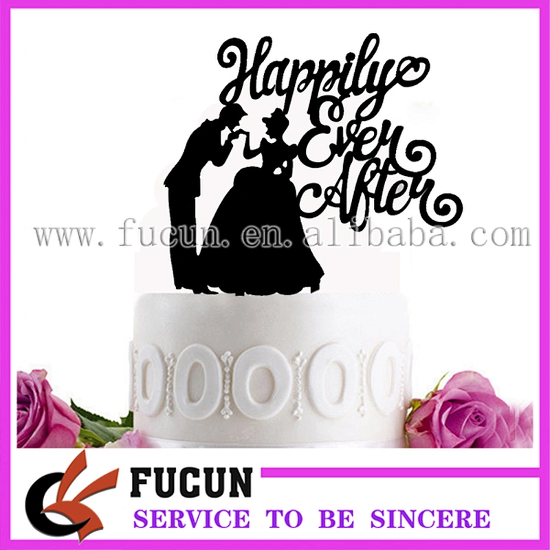 wholesale Removable Best Day Ever Wedding Acrylic Cake Stand topper