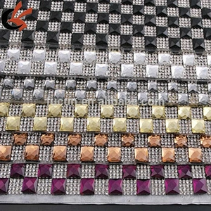 bling heat transfer rhinestone mesh trimming for garment shoe bag accessories