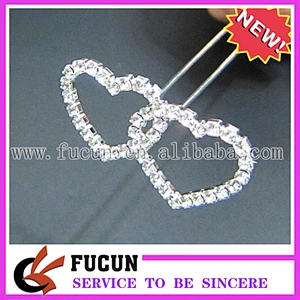 decorative valentine day rhinestone picks LOVE Cake topper