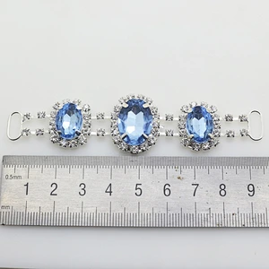 sparkle Charm Metal Chain Crystal gem bikini connectors Buckles