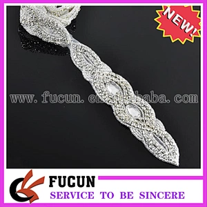 crystal rhinestone trim rhinestone bridal wedding appliques