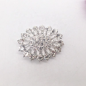 Hot sale clear diamante rhinestone clothing accessories brooch pins