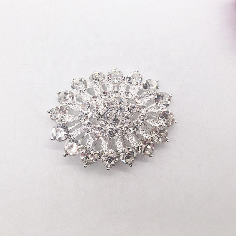Hot sale clear diamante rhinestone clothing accessories brooch pins