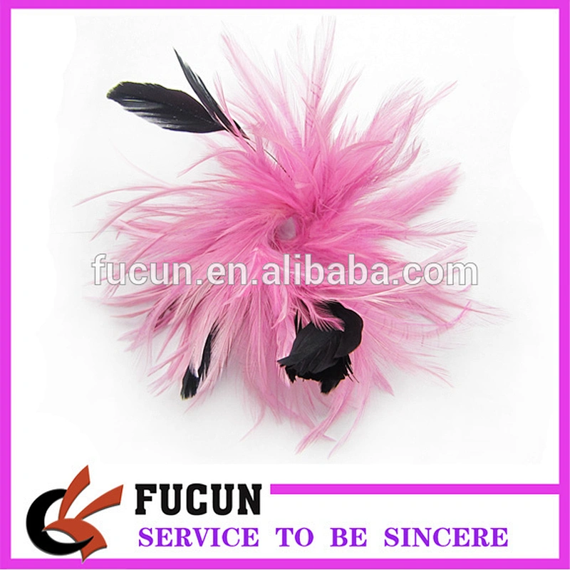 lady party wedding bridal fascinator feather net hair clip accessory
