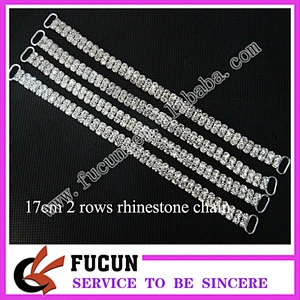 Competition Bikini Trim Czech Rhinestones 4 rows Bikini Connector