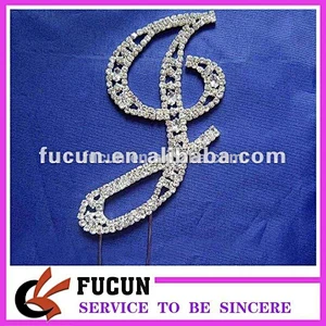 Customized acrylic rhinestone cake topper wedding decoration