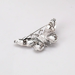 Fashion High Quality Oil Drip Rhinestone Butterfly Brooch