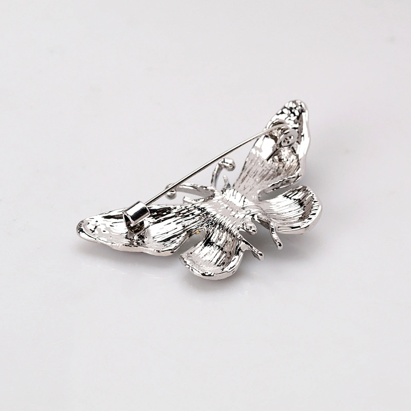 Fashion High Quality Oil Drip Rhinestone Butterfly Brooch