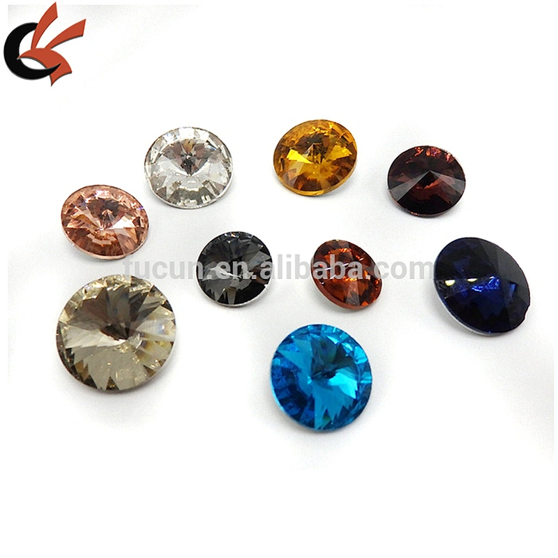 alibaba wholesale point back round crystal without hole or without hole