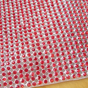 Decorative crystal rhinestone hotfix diamond aluminium mesh trimming sheet wholesale