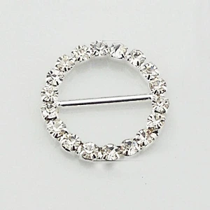 22mm single row round rhinestone buckles for invitation wedding