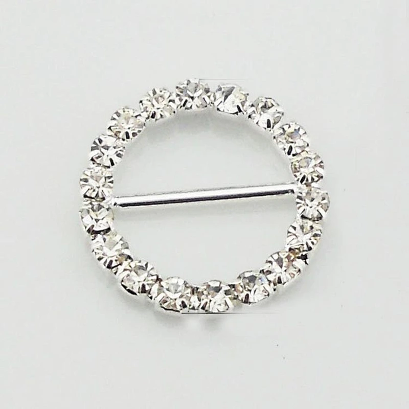 22mm single row round rhinestone buckles for invitation wedding