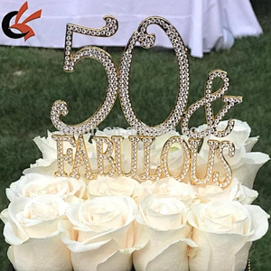China Factory High Quality custom Rhinestone Cake Topper