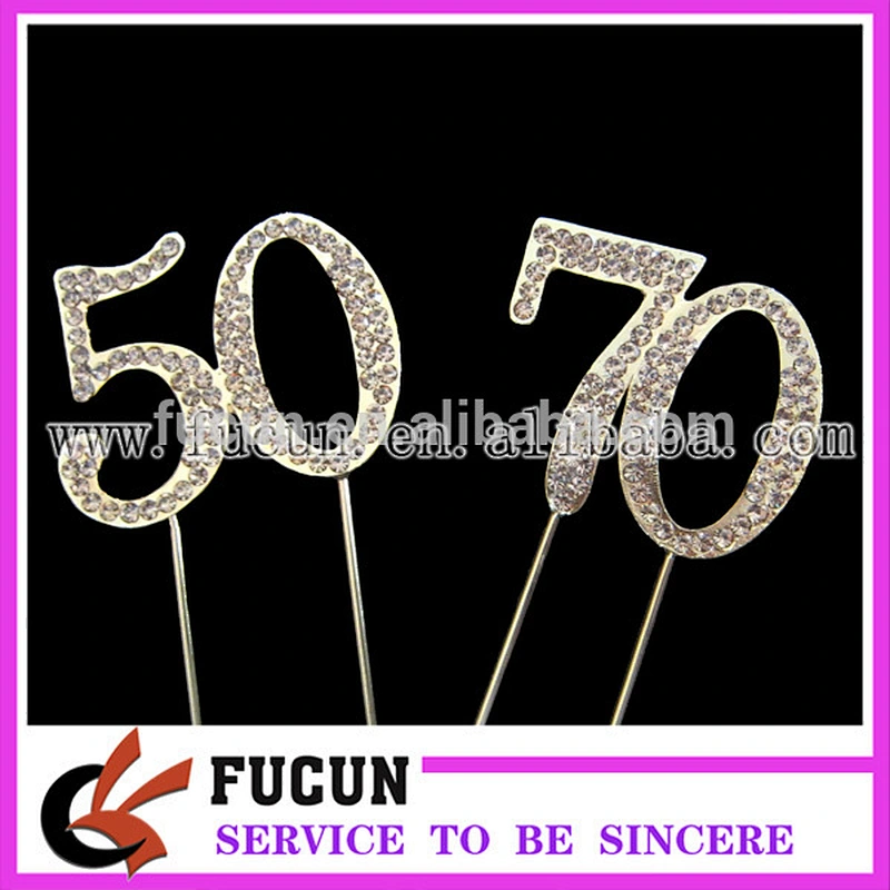 Elegant number cake toppper 