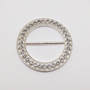 High quality 58mm diamond crystal wedding chair brooch sash rhinestone ribbon buckle