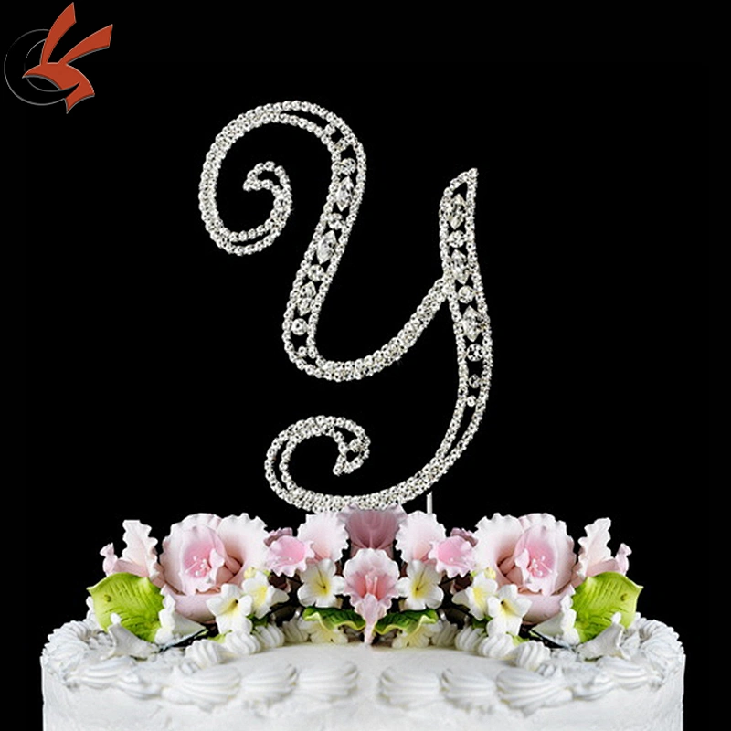 Elegant Rhinestone Crystal Letter 