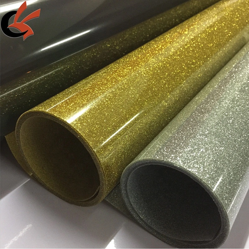Gold Glitter Heat Transfer Vinyl For T-shirt Heat Press Or Iron on Cutting Film