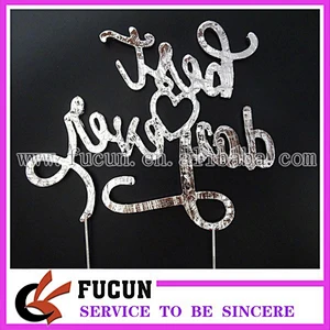 Party Table Decoration Rhinestone Best Day Ever Wedding Cake Topper