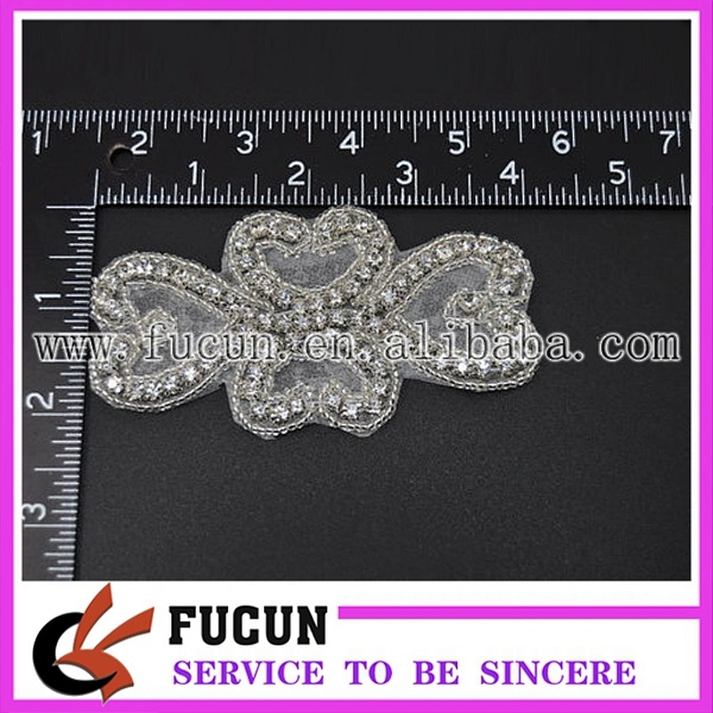 Vintage Style Rhinestone Crystal Bridal Ribbon Belt Headband Applique