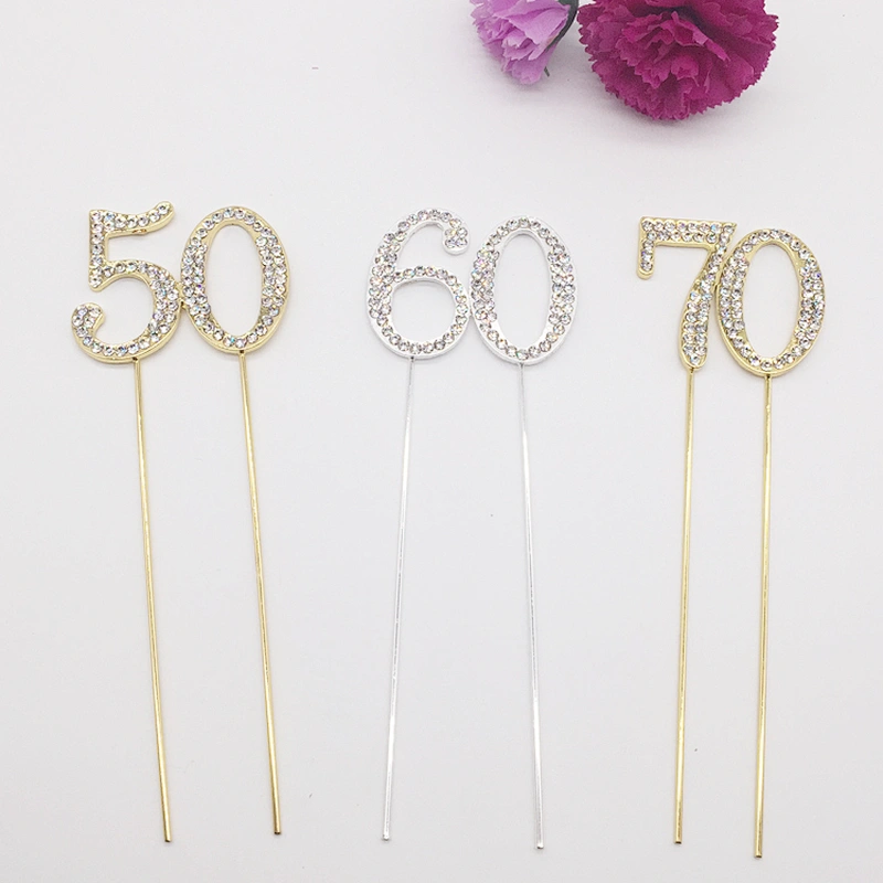 hot selling 4.5cm decorating birthday age number cake toppers