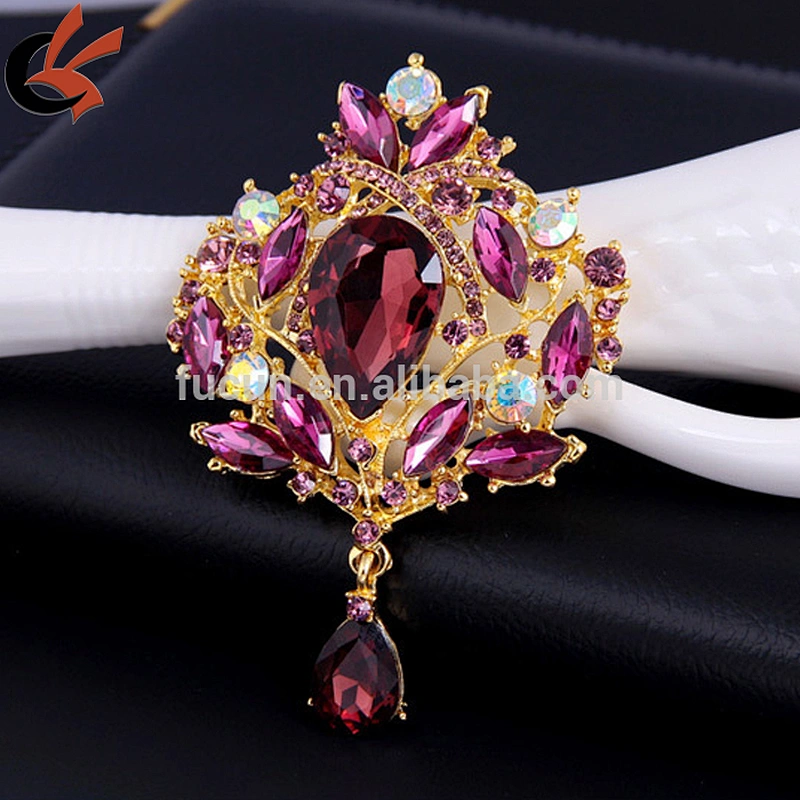 large Wedding Bridal Rhinestone crystal brooches silver brooch pin