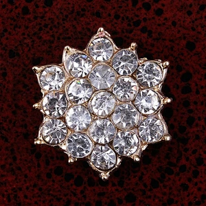 fancy cheap price flat back round gold crystal rhinestone buttons in bulk