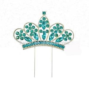 sparkly pink rhinestone acrylic crown wedding cake decorative cake topper