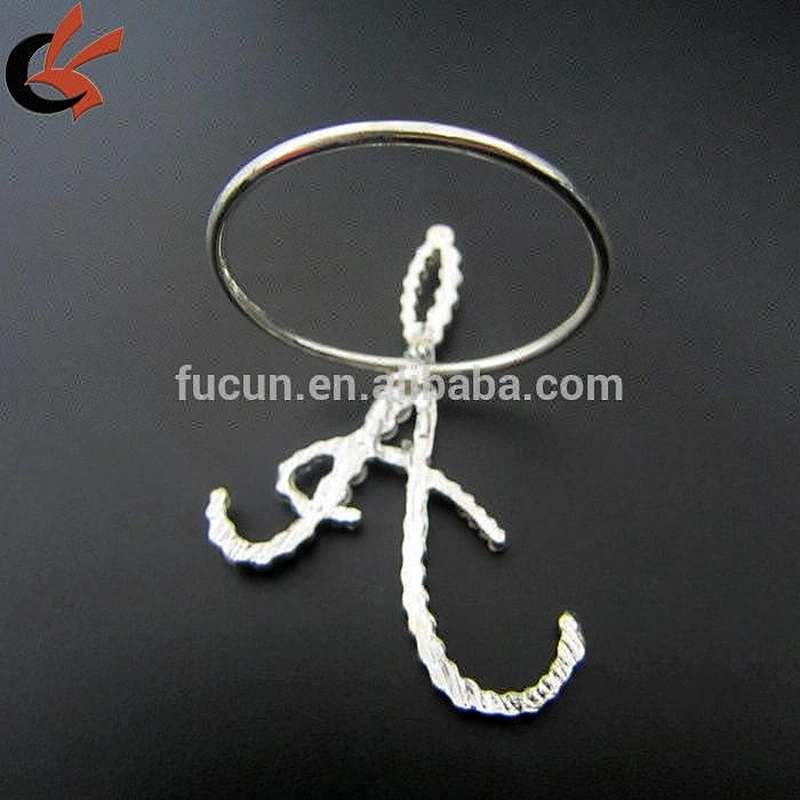 Bulk Wholesale Monogrammed Alphabet Letter A Monogrammed Rhinestone Napkin Rings