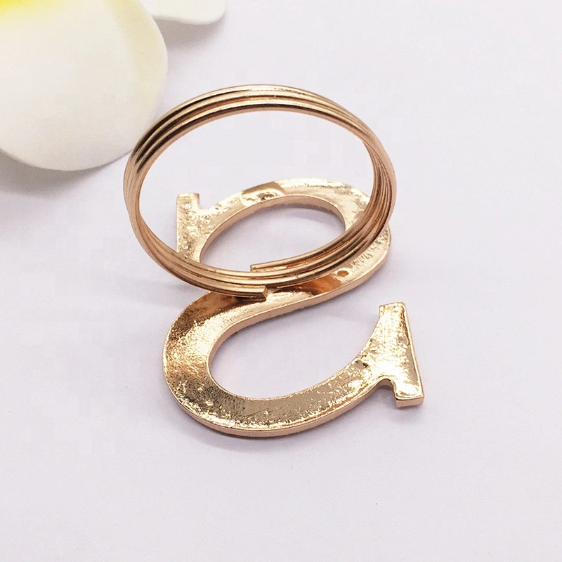 high quality make rhinestone crystal letter women napkin rings for table decoration and accessories