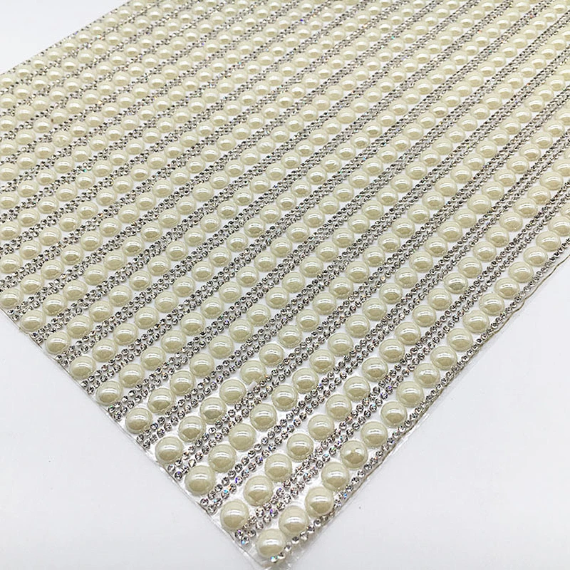 new design 24*40cm fashion bridal  hot fix rhinestone crystal mesh for garment decoration