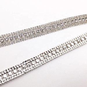 decorative rhinestone sandal chain women crystal shoe trim chain for muslim clothes