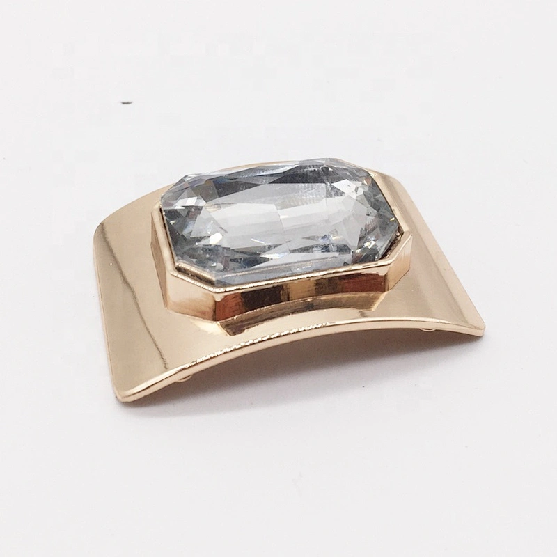Wholesale Ex-factory Price Gold Metal Diamond Rhinestone Shoe Buckle Accessories