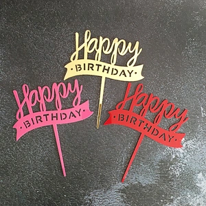 Birthday party favors gifts colors acrylic cake topper for cake decoration