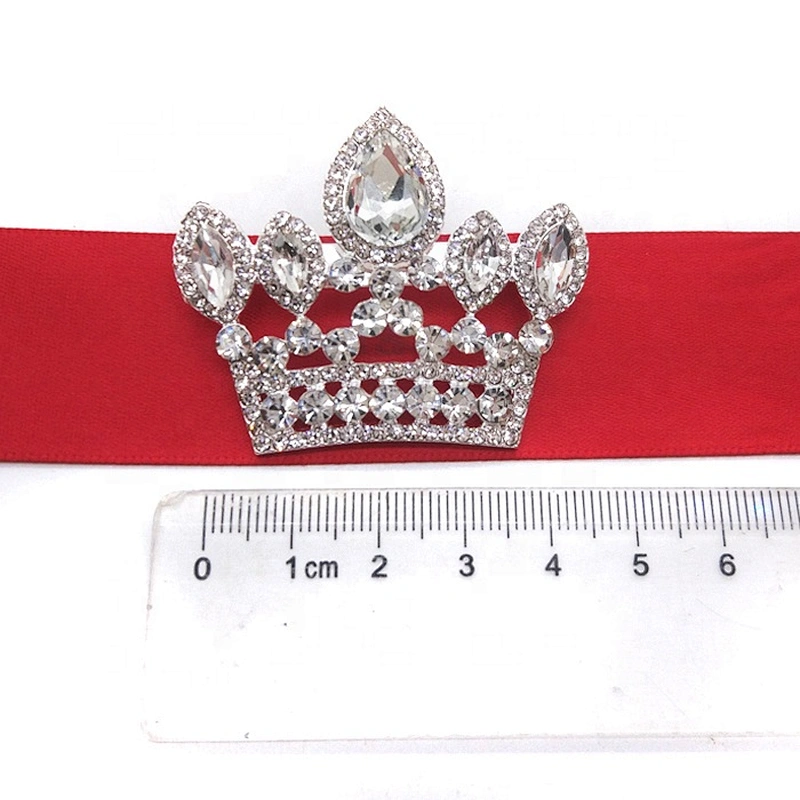 Sparkly rhinestone crown brooch pin for Wedding Bouquet Bridal Sash Embellishment Dress Applique