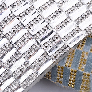 new design fashion bridal crystal hot fix rhinestone mesh for decoration