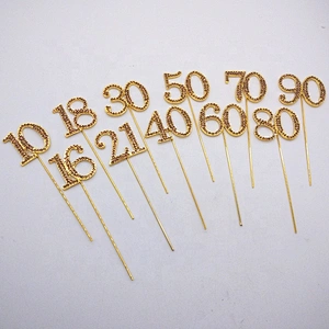 1.75 Inches 40th Birthday Anniversary Number Cake Topper