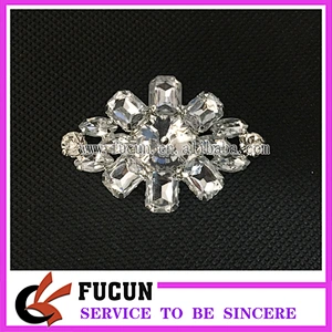 Rhombus Snowflake Rhinestone Shoe Buckles Snap On Bridal Shoe Clips Pair Decoration