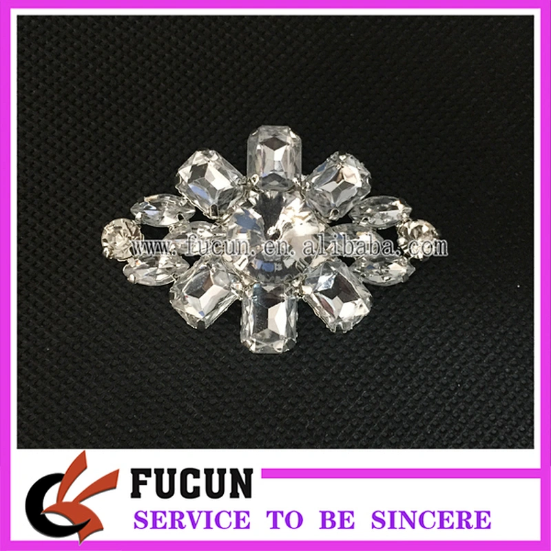 Rhombus Snowflake Rhinestone Shoe Buckles Snap On Bridal Shoe Clips Pair Decoration