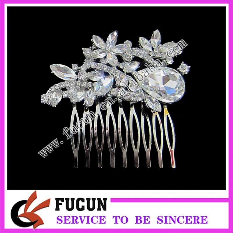Fashion Silver Rhinestone Crystal Clip Headband