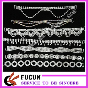 China manufacturers one piece circle Clear Rhinestone Bikini Back Connector