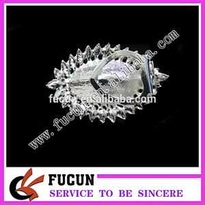 shiny beautiful factory price crystal women scarf buckle clip wholesale