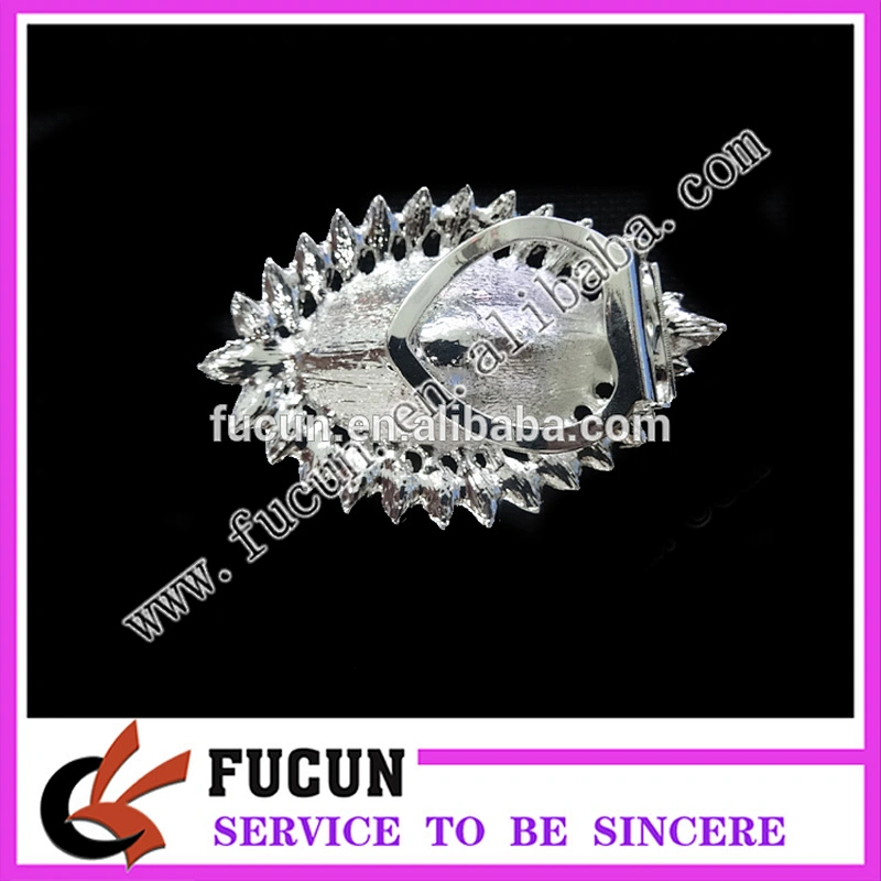 shiny beautiful factory price crystal women scarf buckle clip wholesale