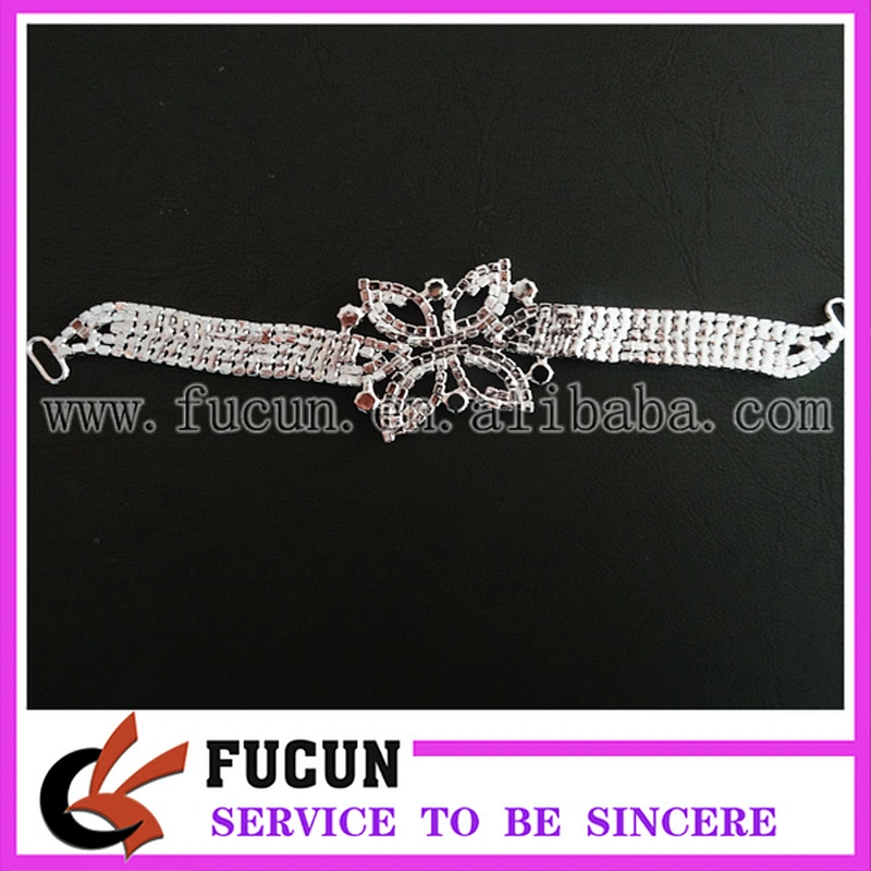 FLOWER BIKINI SWIMWEAR CRYSTAL RHINESTONE CONNECTOR STUNNING ON STAGE