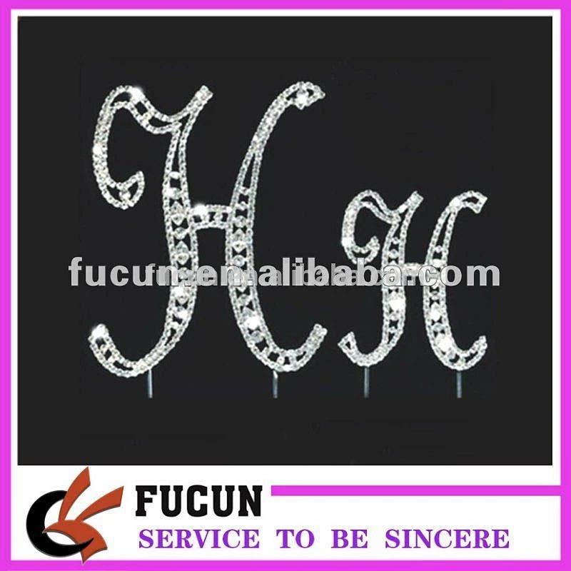 Crystal acrylic rhinestone cake topper centerpieces for wedding